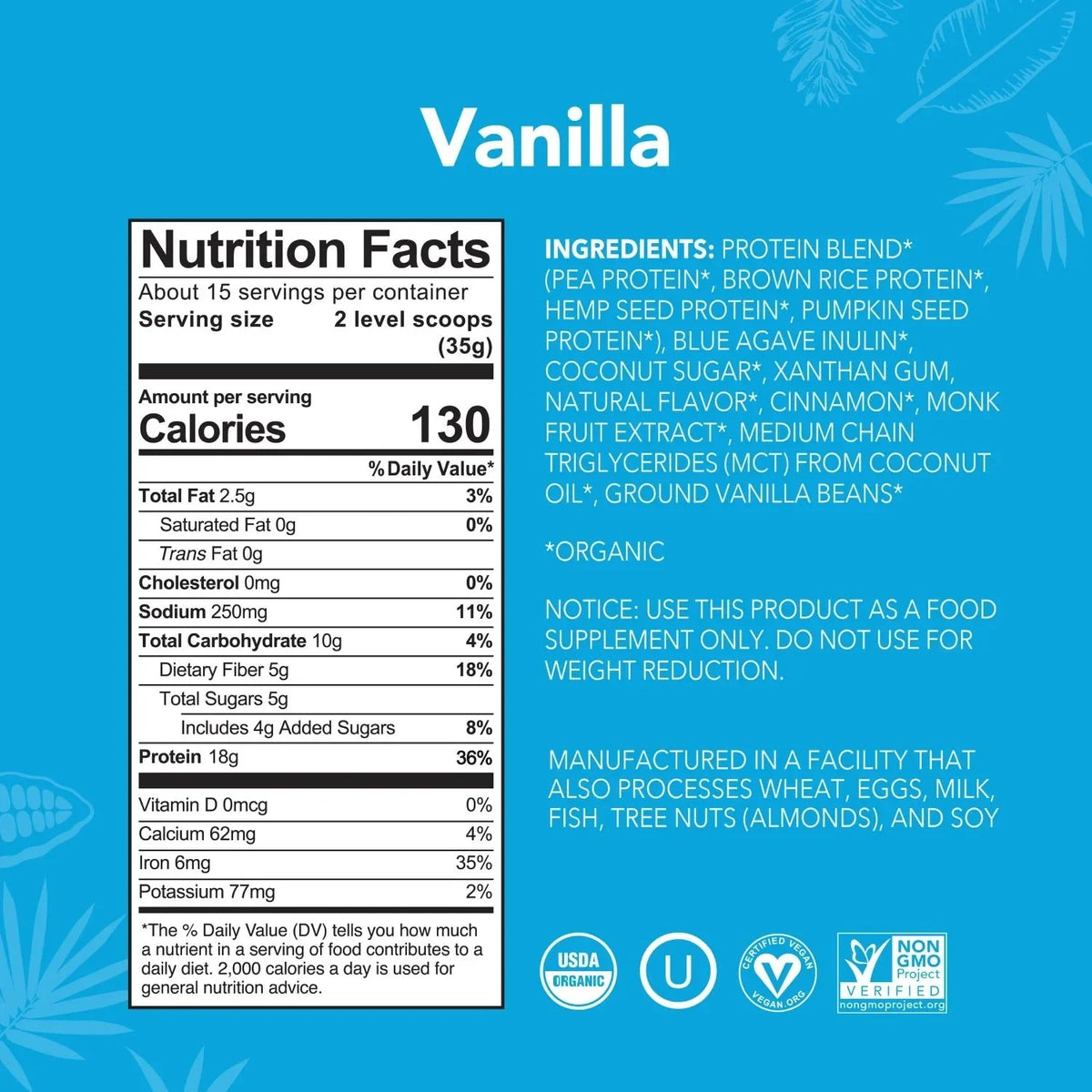 Vanilla - Protein Powder - Plant-Based Fuel for Busy Days Q2