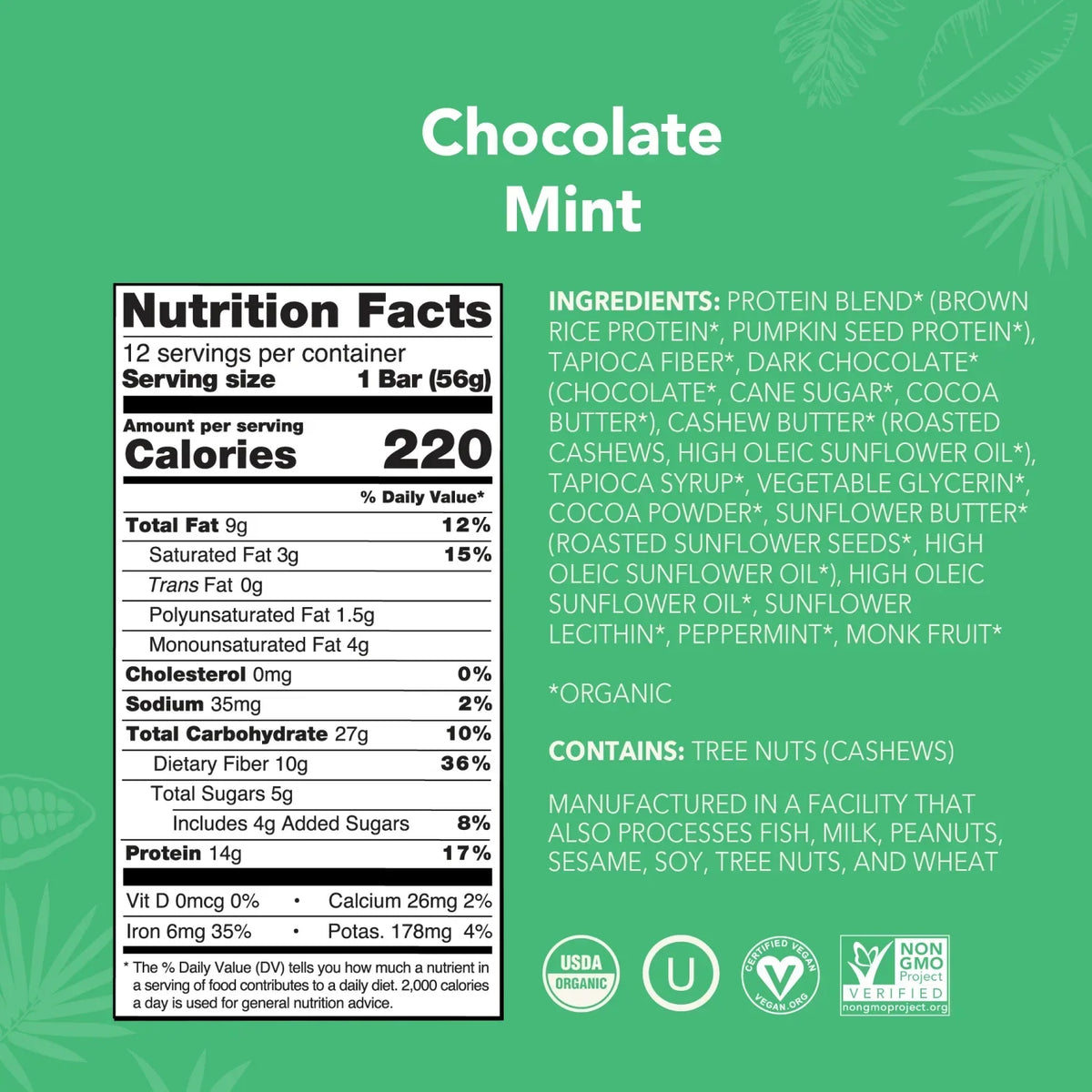 Chocolate Mint - Protein Bars - Clean Energy, Deliciously Made S0