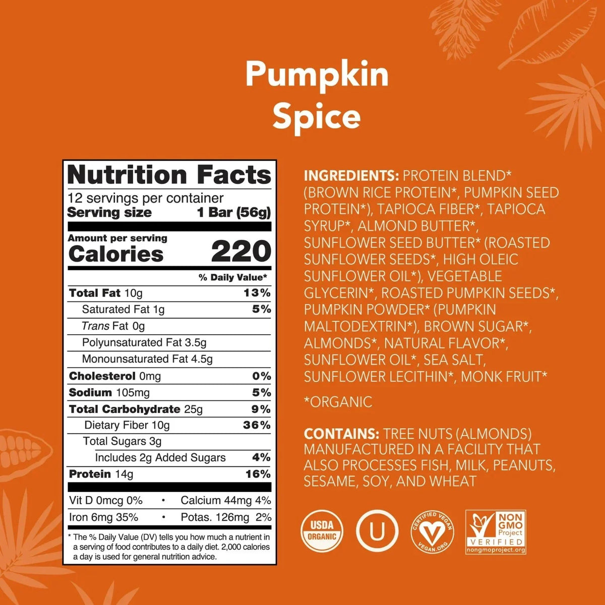 Pumpkin Spice - Protein Bars - Protein-Packed and Ready to Go N5