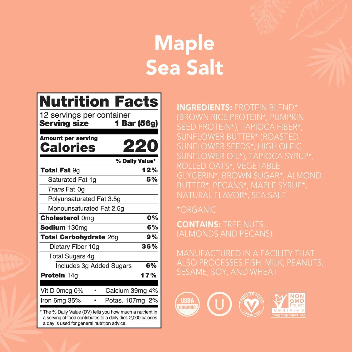Maple Sea Salt - Protein Bars - Protein-Packed and Ready to Go O9