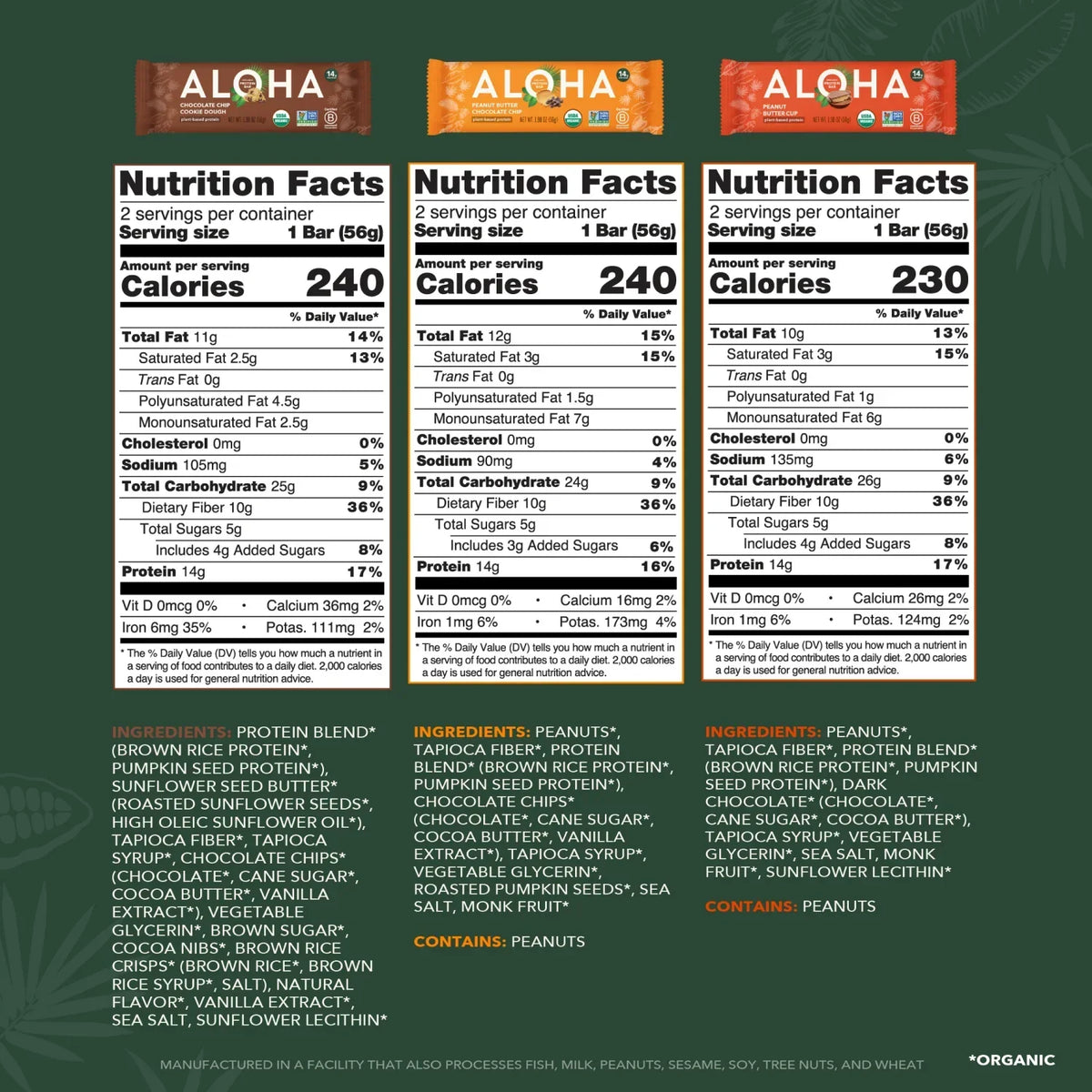 Peanut Butter & Cookie Dough - Variety Pack - Plant-Based Fuel for Busy Days L1