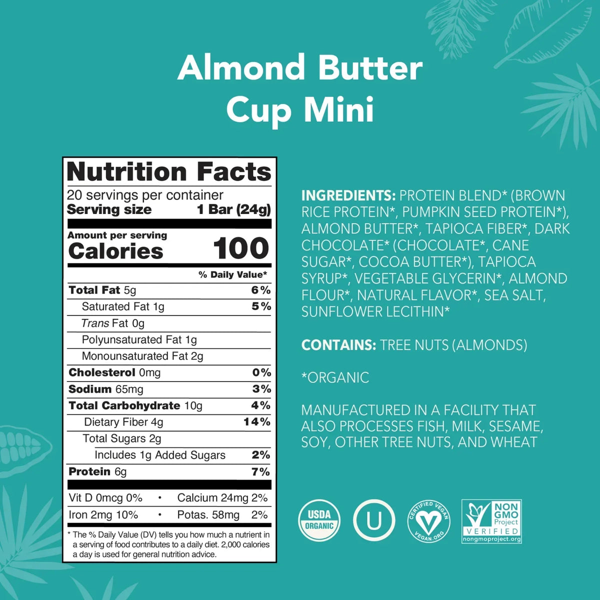 Almond Butter Cup - Mini Bars - Clean Energy, Deliciously Made F8