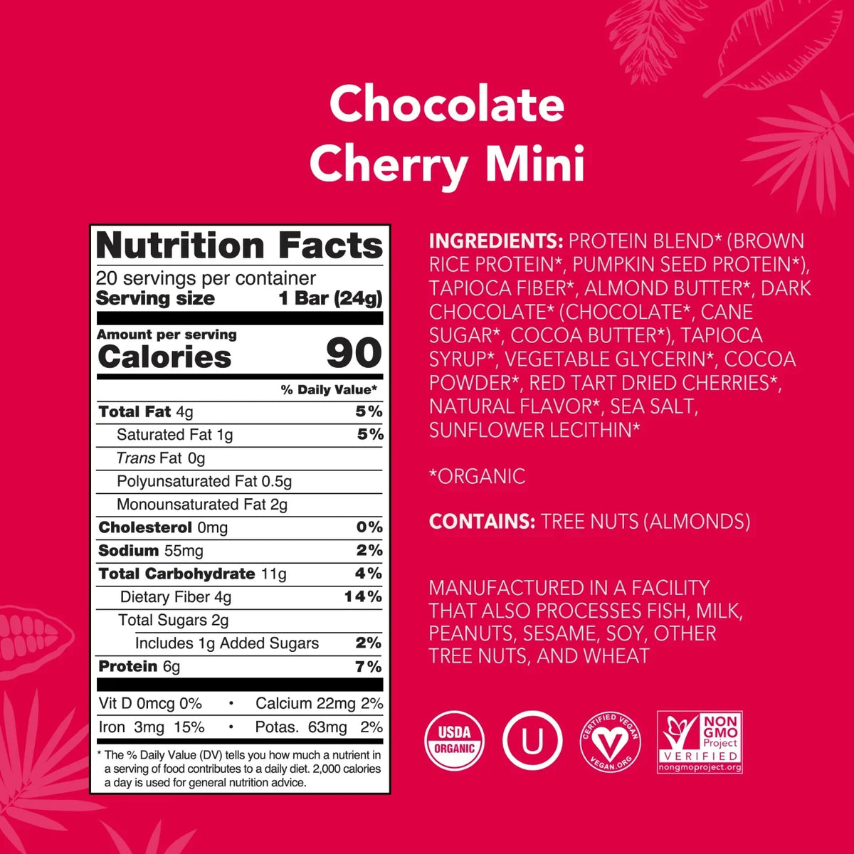 Chocolate Cherry - Mini Bars - Clean Energy, Deliciously Made T2