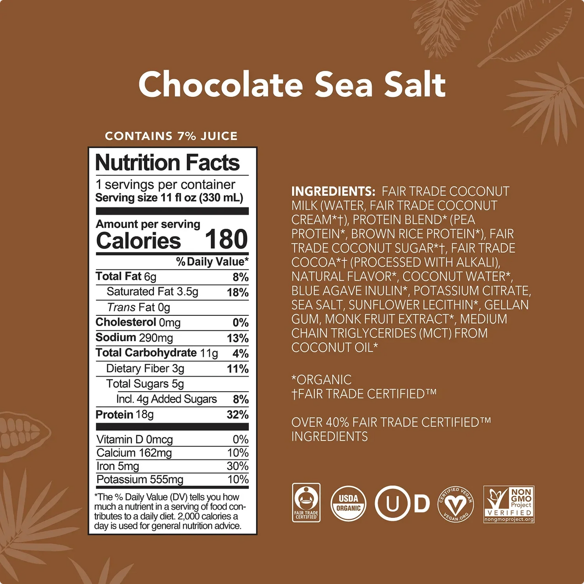 Chocolate Sea Salt Drinks - 4-Pack - Plant-Based Fuel for Busy Days S2