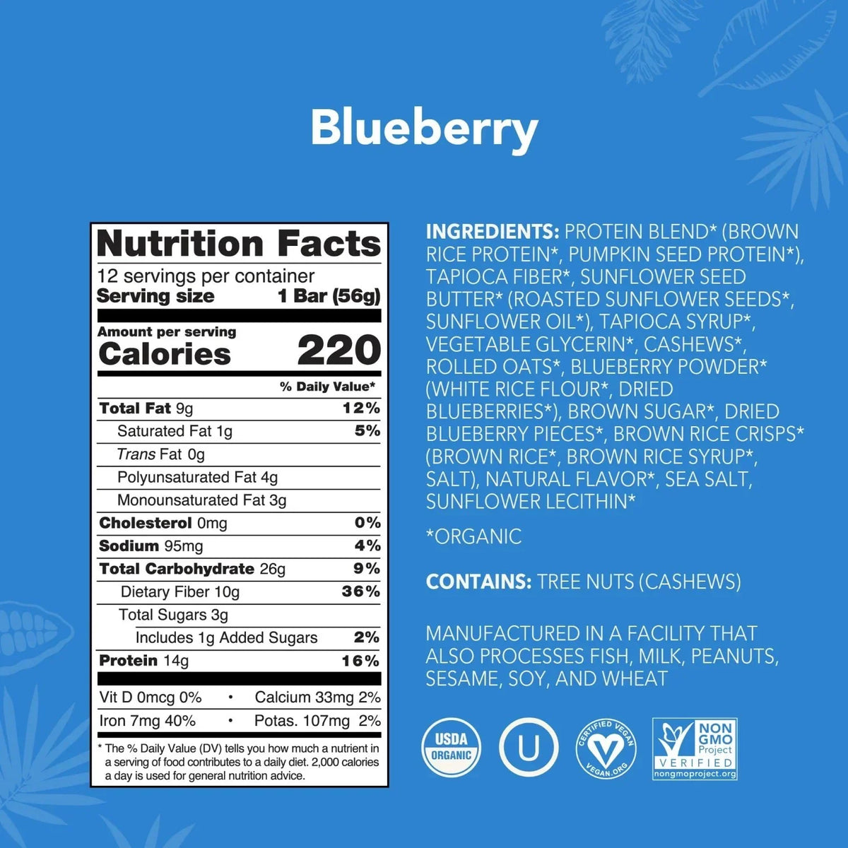 Blueberry - Protein Bars - Feel-Good Fuel for Any Routine M5