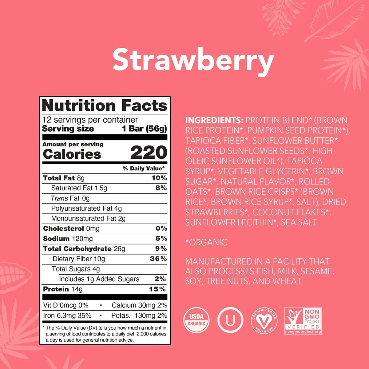 Strawberry - Protein Bars - Protein-Packed and Ready to Go L6