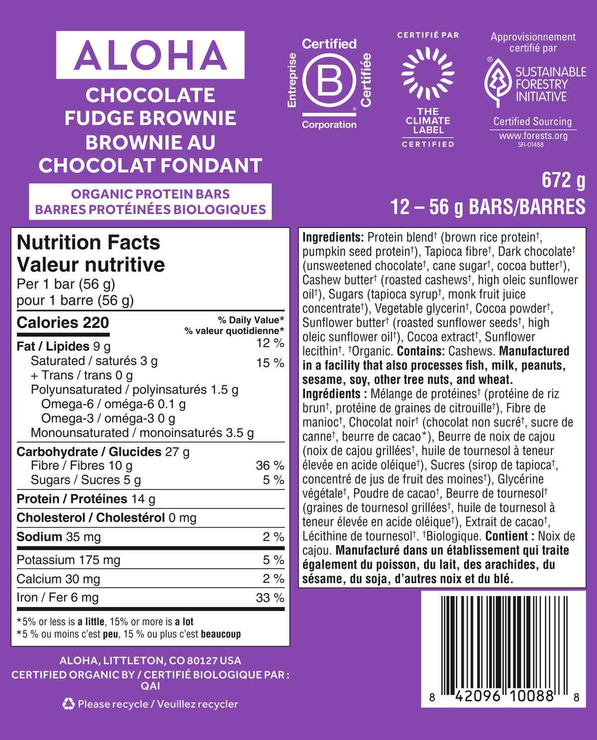 Chocolate Fudge Brownie - Protein Bars (CAD) - Feel-Good Fuel for Any Routine X8