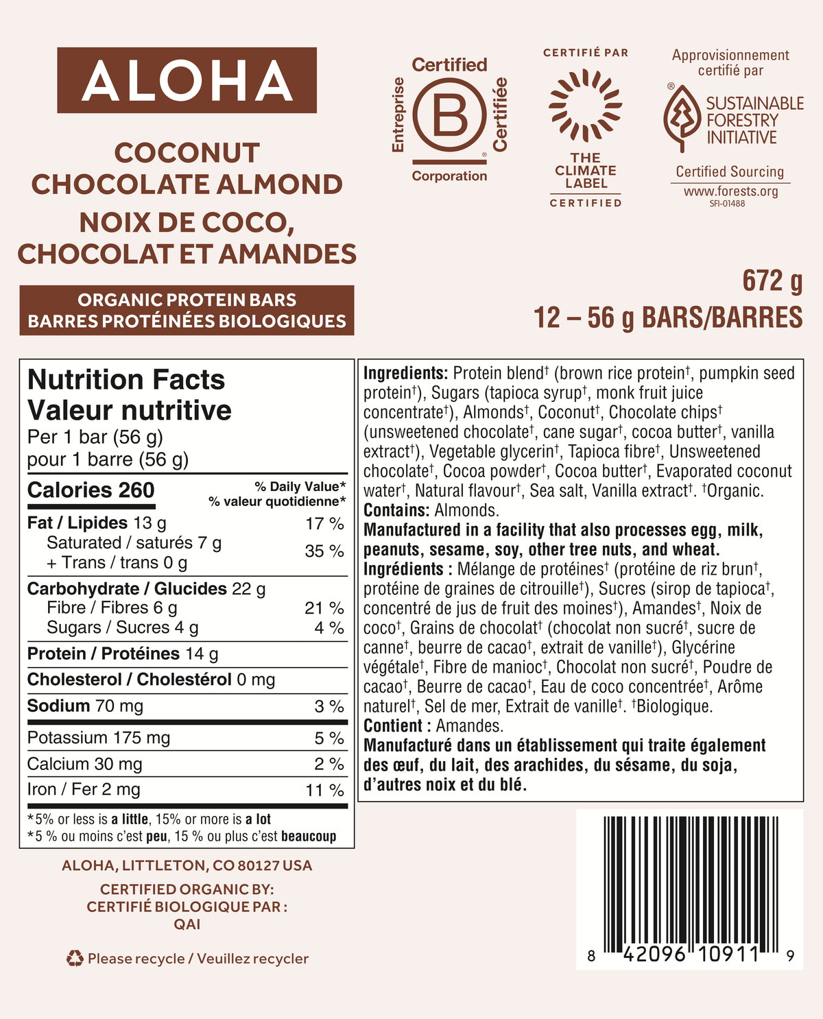 Coconut Chocolate Almond - Protein Bars (CAD) - Feel-Good Fuel for Any Routine B7